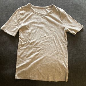 A New Day Grey Short Sleeve Ribbed T-shirt